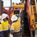 Three drillers working on site for Frontline Drilling